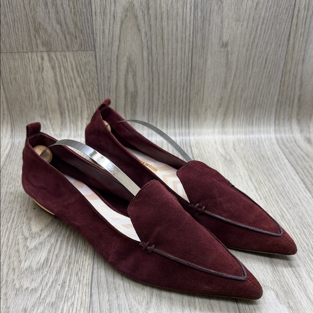 Nicholas Kirkwood Deep Red Suede Loafers